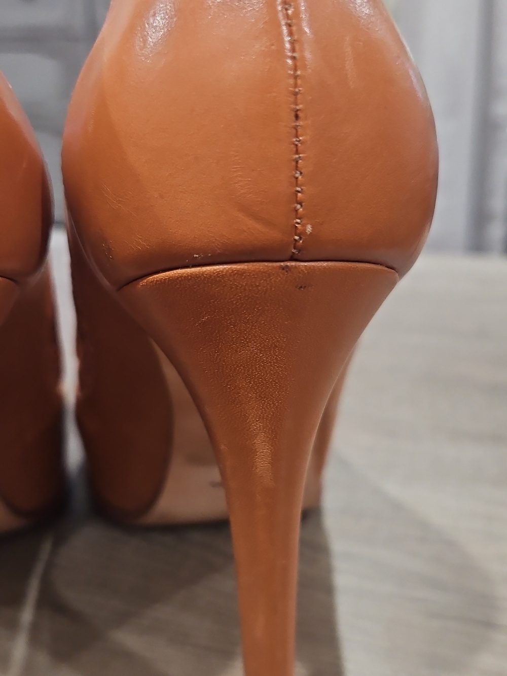 Pour La Victoire saddle leather platform heels size 8 - Picture 8 of 13